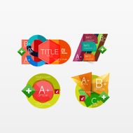 Collection of modern business infographic templates N28