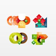 Collection of modern business infographic templates N31