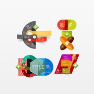 Set of modern geometric infographic web layouts N23