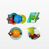 Set of modern geometric infographic web layouts N24