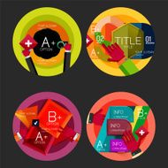 Set of option presentation labels flat design web infographic boxes N15