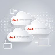 Abstract background Network clouds with infographic elements and icons N3