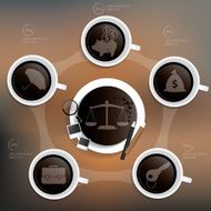 Business info graphic design coffee concept on clean background N2