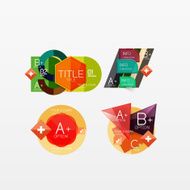 Collection of modern business infographic templates N32