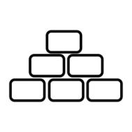 Pyramid diagram symbol icon vector illustration eps10 on white b