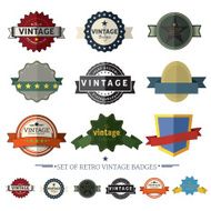 Set of Retro Vintage Badges and Labels Set2