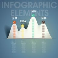 vector abstract mountain shape chart infographic elements