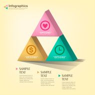 vector abstract 3d Pyramid type infographics N3