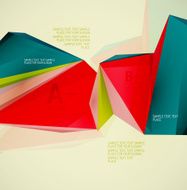 Geometric shapes in the air Vector abstract background N274