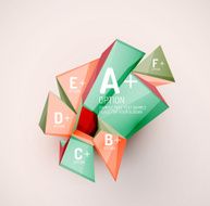 Geometric shapes with sample text Abstract template N218