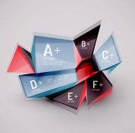 Geometric shapes with sample text Abstract template N224