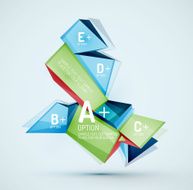 Geometric shapes with sample text Abstract template N227