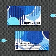 Business card template with abstract background N8