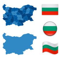 Bulgaria Map and Flag Collection N2