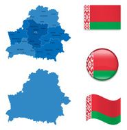 Belarus Map and Flag Collection N2