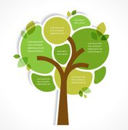 Green tree - background and infographics