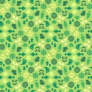 Green Ecology Background Made of Eco Icons