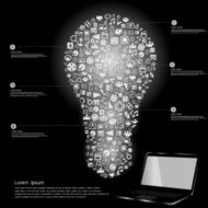Light bulb social media icon N2