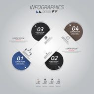 Abstract paper infografics vector