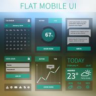 Vector flat Mobile Web UI interface