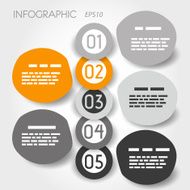 orange big bubble infographic with rings