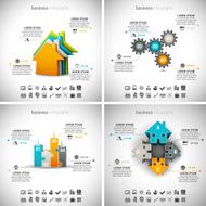 4 in 1 Business Infographics N15