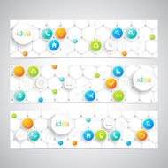 Modern infographics banner with icons Vector illustration