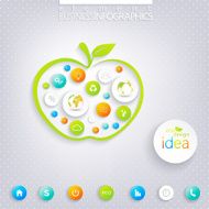 Modern green infographic design with place for your text