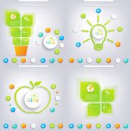 Modern green infographic design with place for your text Business