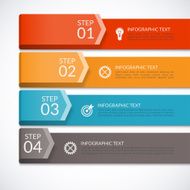 Modern infographics number options template N2