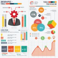 Business info graphic design on clean background vector