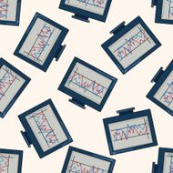 Financial charts cartoon seamless pattern background