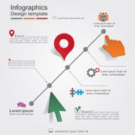 Infographic design template with elements and icons Vector N11
