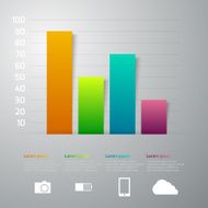 Vector illustration infographics 4 rectangles interest N2