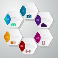 Vector illustration infographics with hexagons