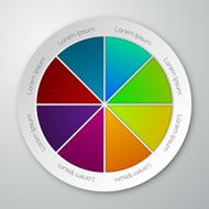 Vector illustration infographics circle with sectors N3