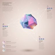 low poly style abstract infographics