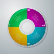 Vector illustration infographics circle with four quadrants N2