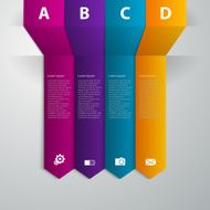Vector illustration infographics band arrow
