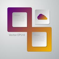 Vector illustration infographics paper squares