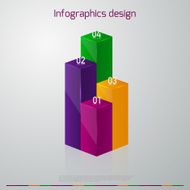 Vector illustration infographics vertical columns