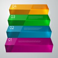 Vector illustration infographics glass staircase