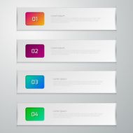Vector illustration infographics four paper strips