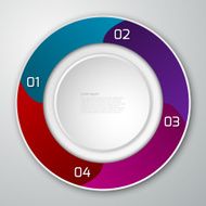 Vector illustration infographics circle divided into sectors