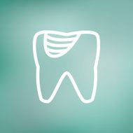 Tooth decay thin line icon N3