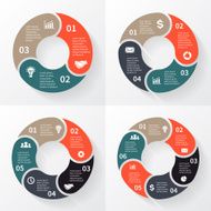 Vector circle arrows for infographic N6