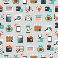 Seamless pattern with business equipment