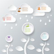 Coud infographics vector background