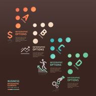 Abstract dot arrow business Infographics template