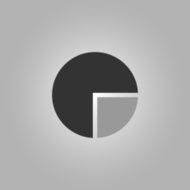 Pie chart flat icon vector illustration eps10 on grey background